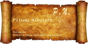 Pilnay Nikolett névjegykártya