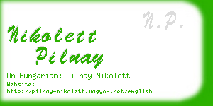 nikolett pilnay business card